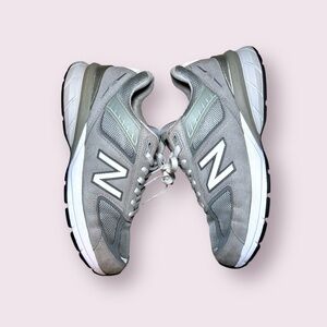 New Balance 990V5 Shoes Mens 9 D Gray Mesh Suede Leather Cushioned M99…